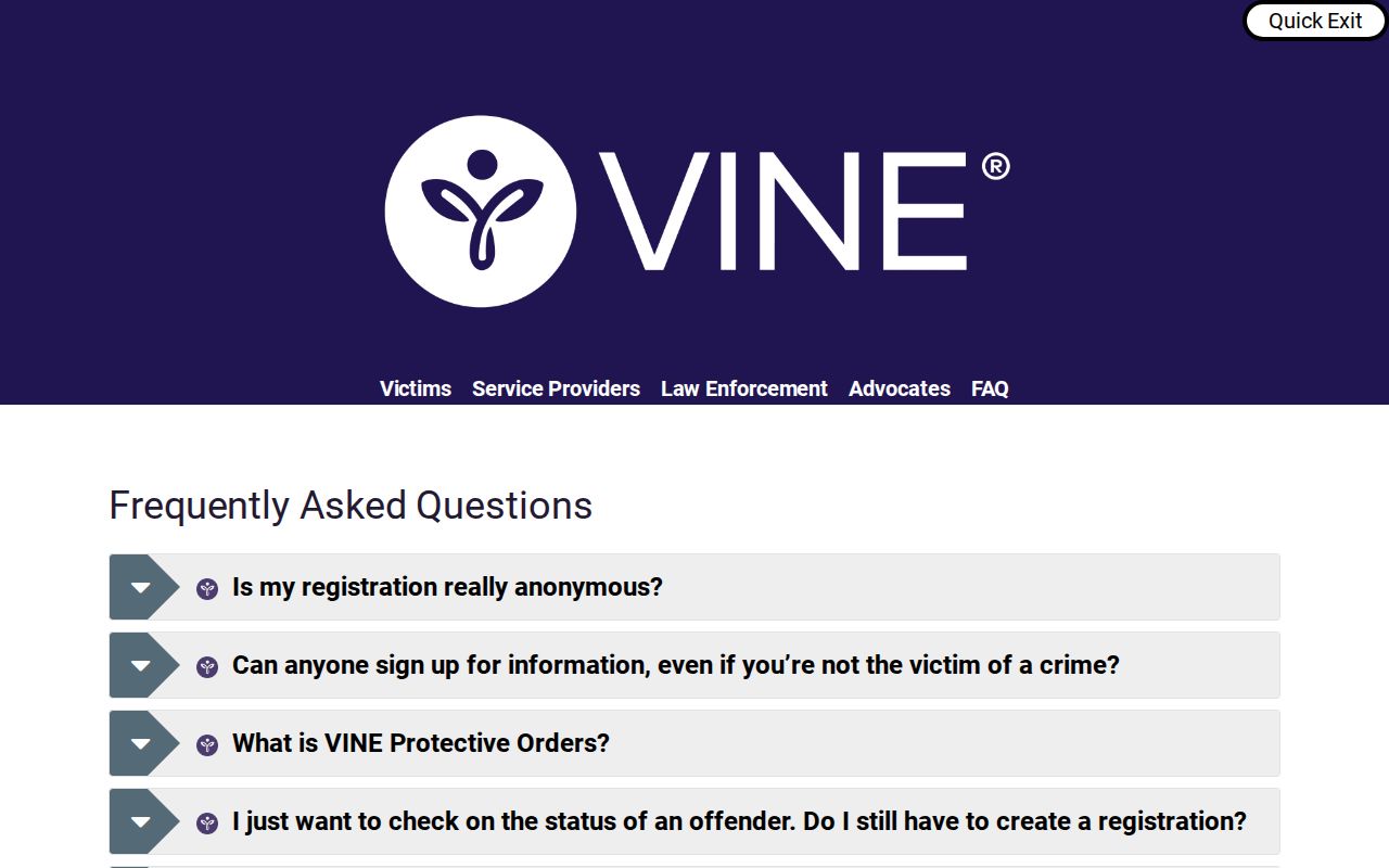 Virginia VINE local jail coverage for Floyd County release notifications