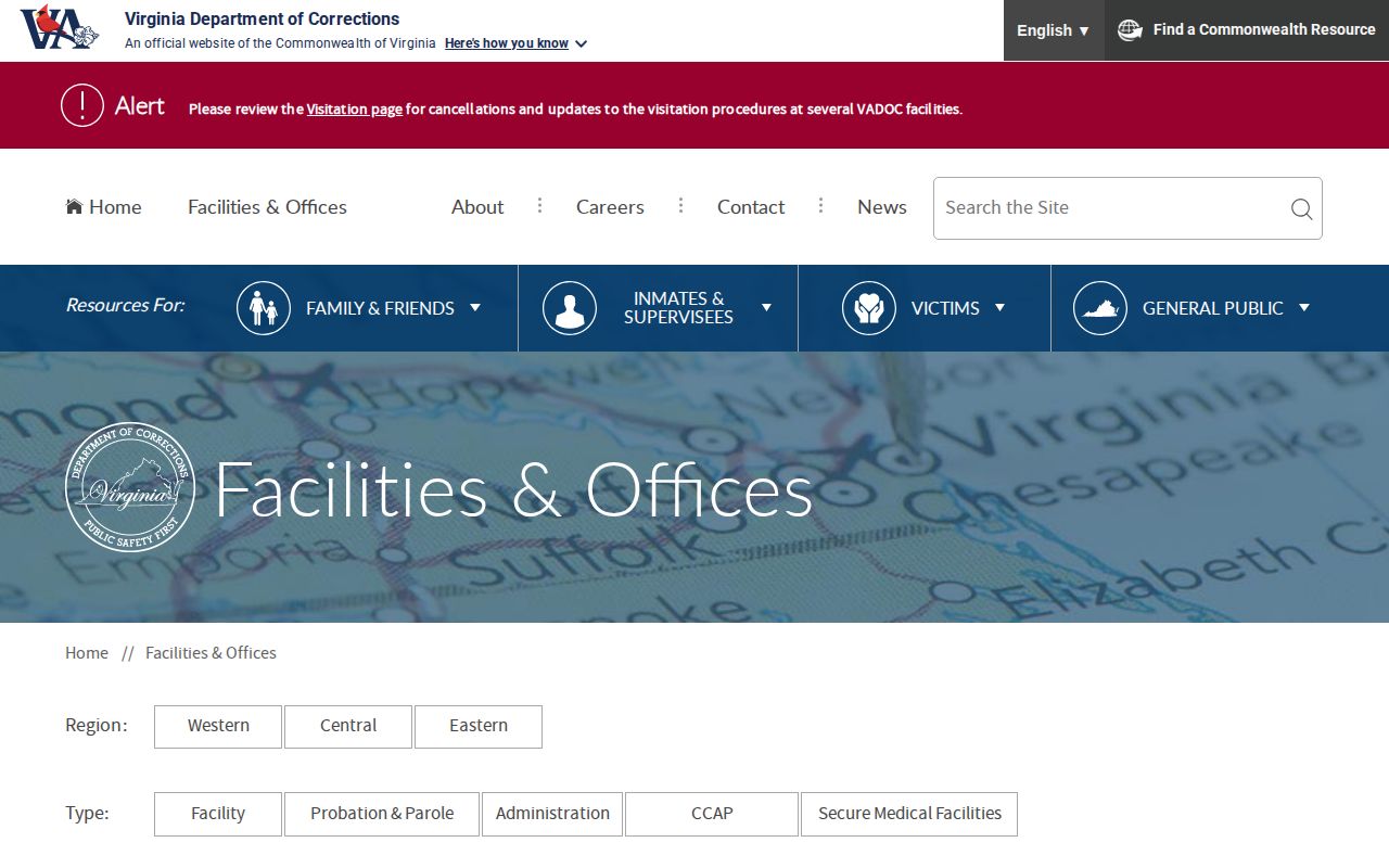 Floyd County parole and probation District 28 Radford office listing